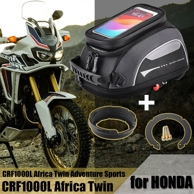 Tank Bag for Honda CRF1000L Africa Twin Adventure Sports XL 750 Transalp Quick Lock Fuel Luggage Carrie Top Case Waterproof