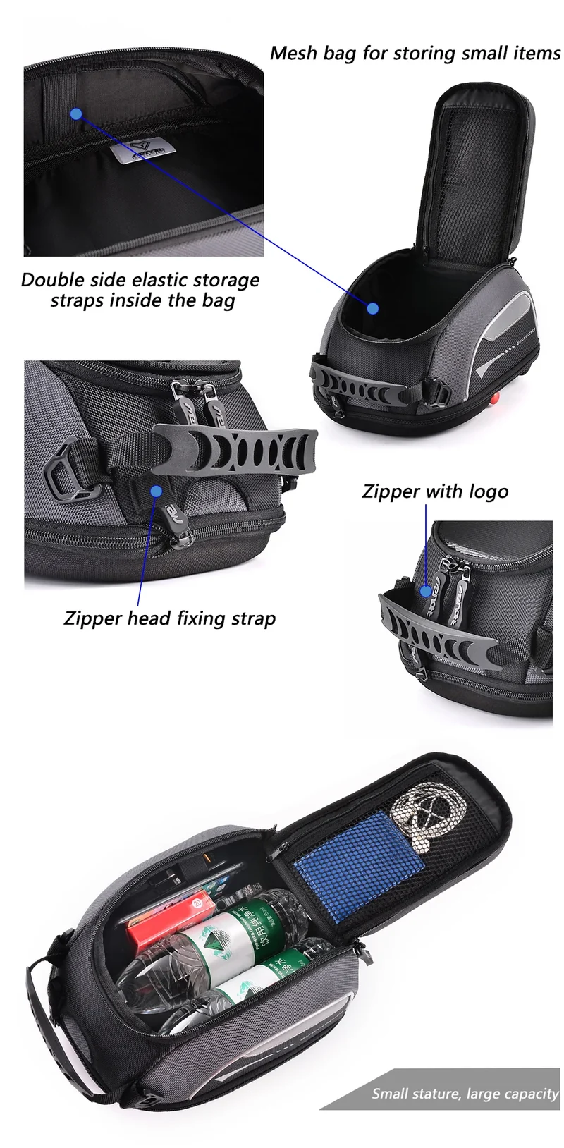 Tank Bag for Honda CRF1000L Africa Twin Adventure Sports XL 750 Transalp Quick Lock Fuel Luggage Carrie Top Case Waterproof