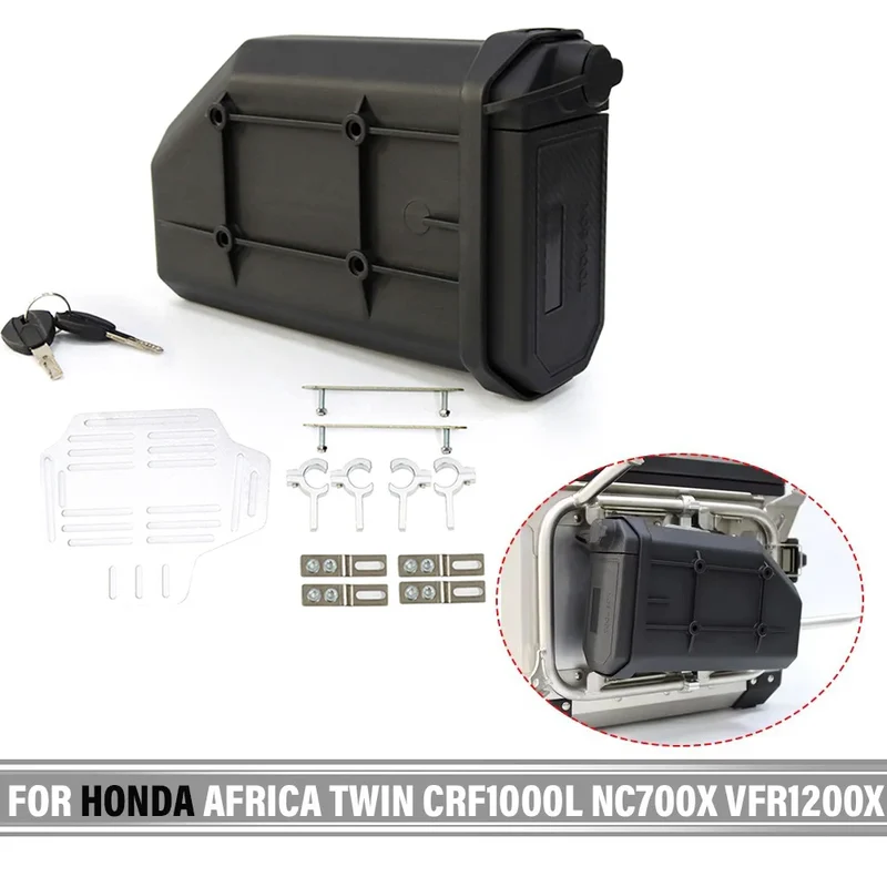 For HONDA Africa Twin CRF1000L NC700X VFR1200X Crosstourer Motorcycle Toolbox Tool Box Waterproof Side Decorative Box