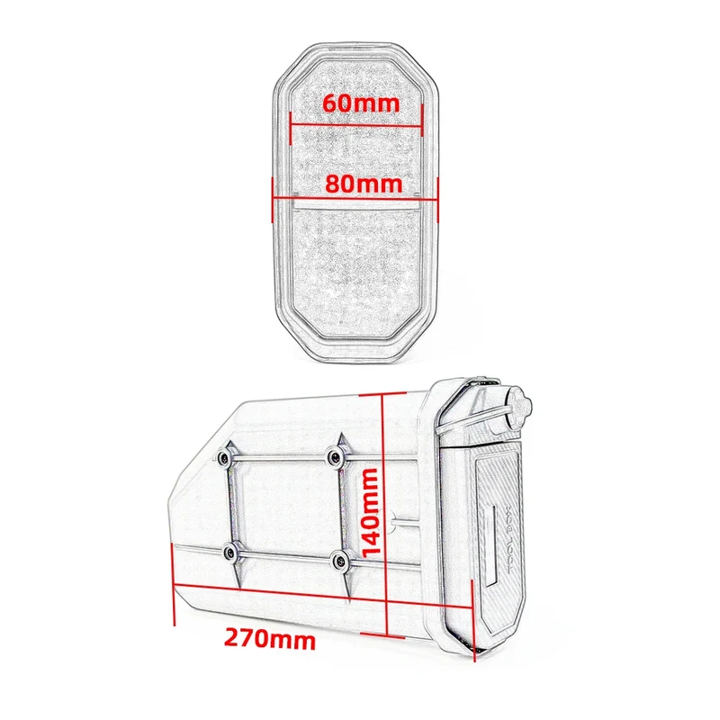 For HONDA Africa Twin CRF1000L NC700X VFR1200X Crosstourer Motorcycle Toolbox Tool Box Waterproof Side Decorative Box