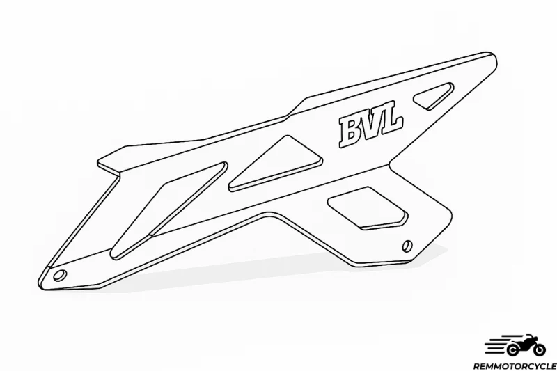 Protège chaîne CNC BVL aluminium pour CFMOTO 450 MT