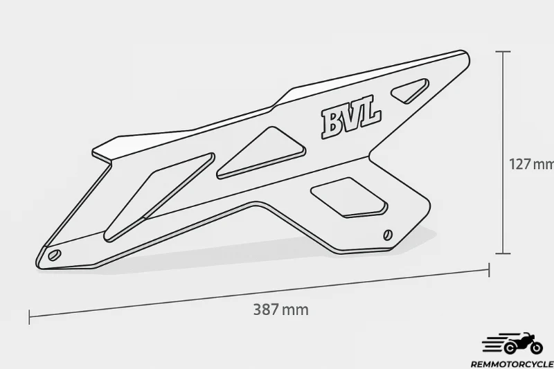 Protège chaîne CNC BVL aluminium pour CFMOTO 450 MT
