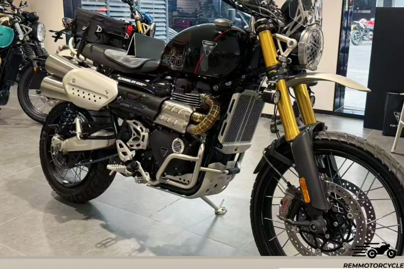 Collecteur demi-ligne d'échappement titane Triumph Scrambler 1200