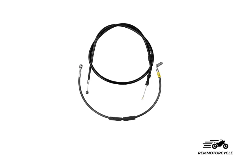 Kit HEL Noir – Durite de frein + câble d’embrayage rallongé pour guidon rétro