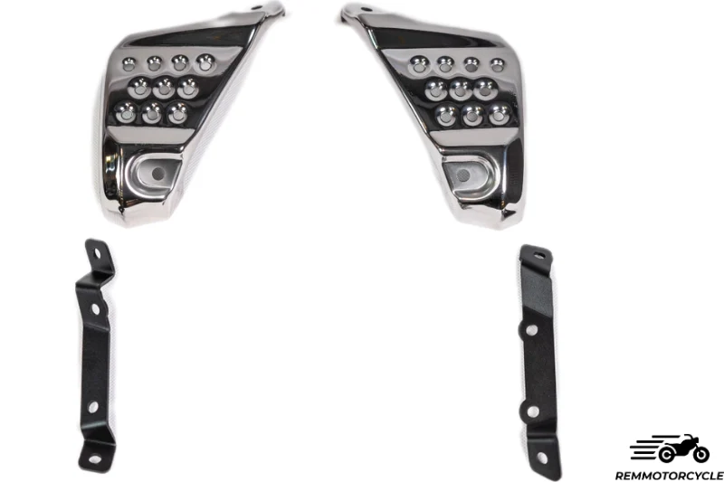 Caches latéraux inox poli pour Triumph Scrambler 400X
