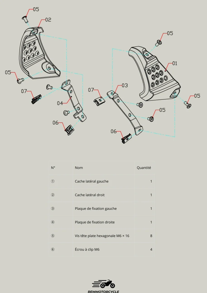 Caches latéraux inox poli pour Triumph Scrambler 400X
