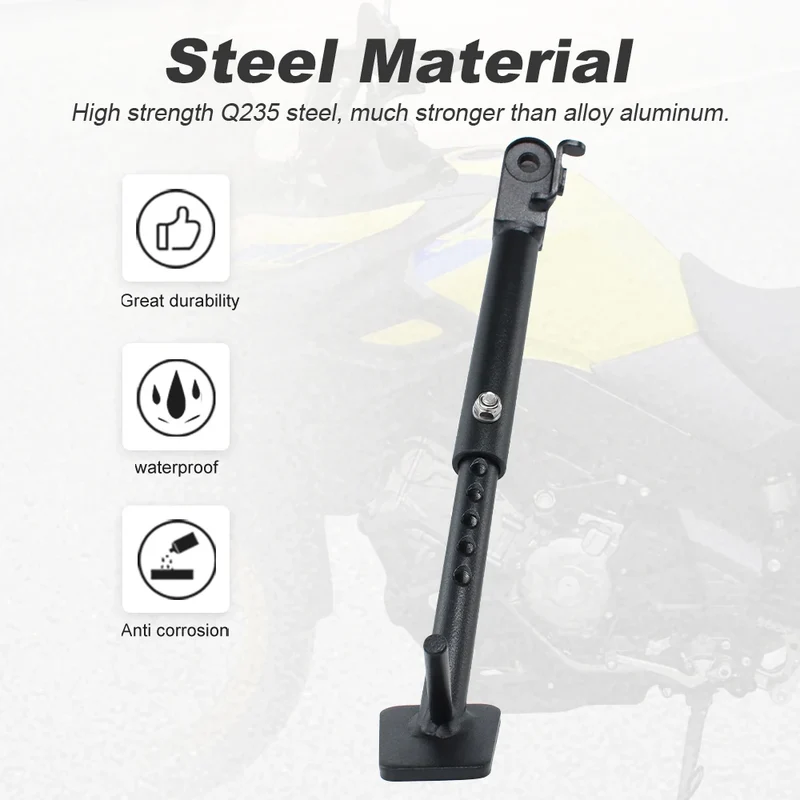 DL 650 Motorcycle Adjustable Kickstand Foot Side Stand Fit For Suzuki V-Strom 650/DL650 2012-2017 2018 2019 2020 2021 2022 2023