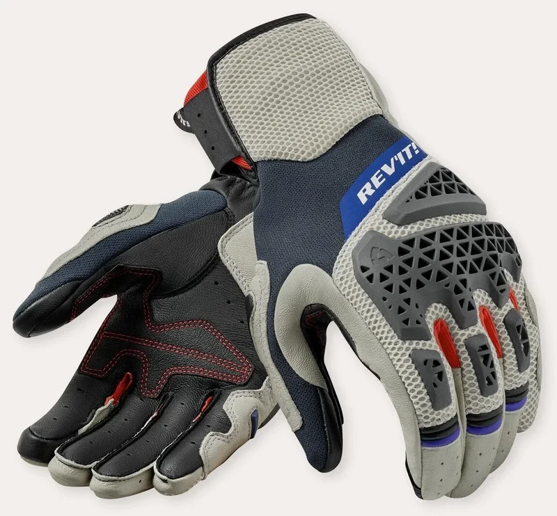 2026 Revit Sand 5 Gloves Genuine Leather Mesh Textile Touch Screen Motorcycle Racing Motor Riding All Size M-XXL
