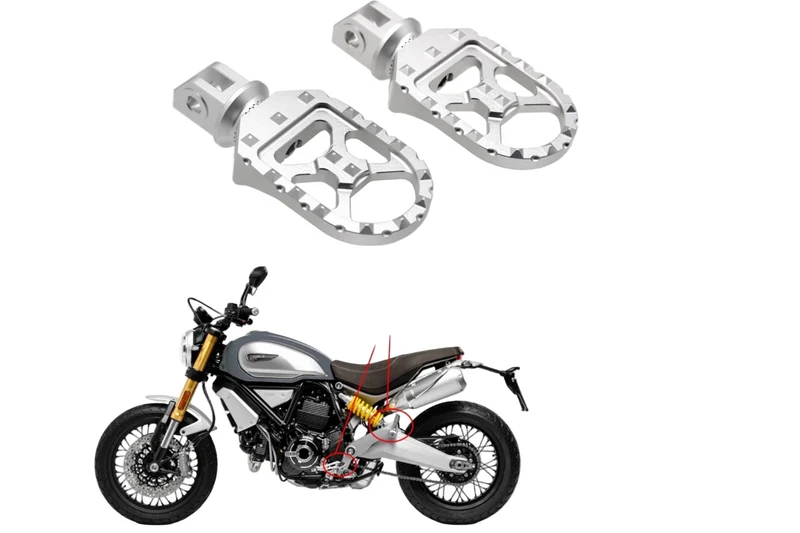 Reposes pieds AV/AR Ducati Scrambler réglable
