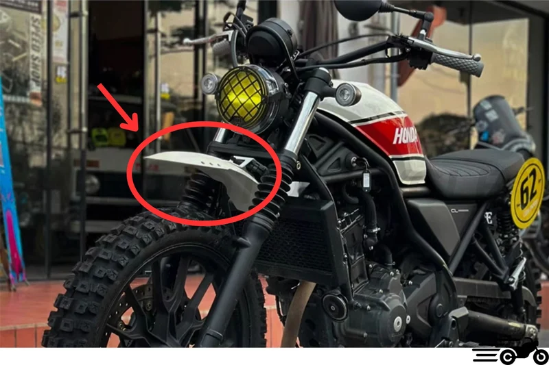Garde boue aluminium Honda CL500 Scrambler