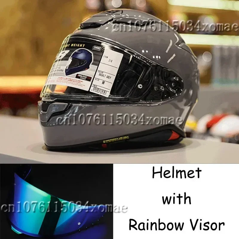 Shoei Z8 Bright Grey Full Face Helmet RF-1400 NXR2 Motorcycle Helmets Riding Motocross Racing Motobike Helmet