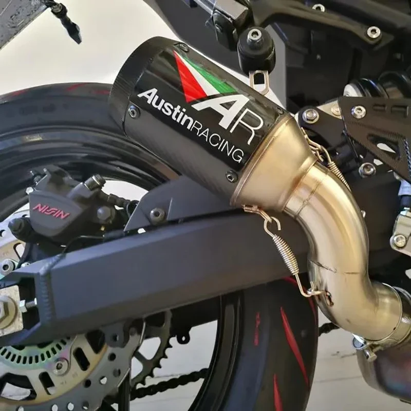 51 mm motorcycle exhaust pipe For BMW F900R F900F 2020-2023 Carbon Fiber DB Killer Exhaust Modification Kit Motorcycle Pipe AR
