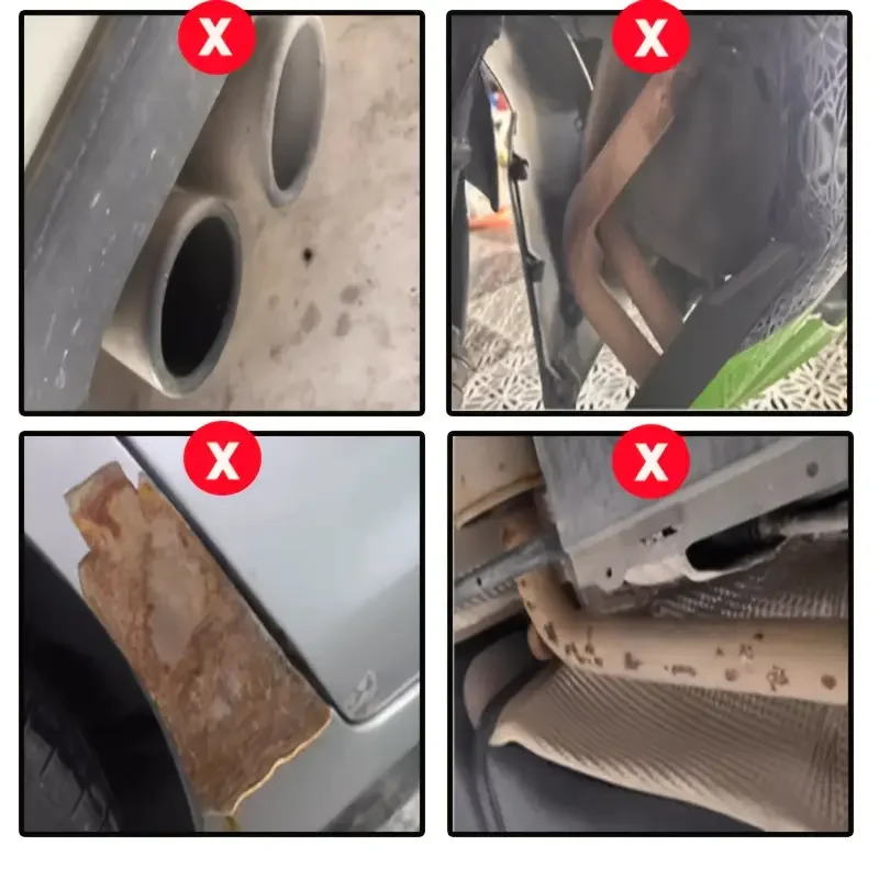 Exhaust Pipe Renewal Spray–Revive Dull Metal,Restore Shine and Texture–High-Temperature Surface Cleaner for Cars and Motorcycles