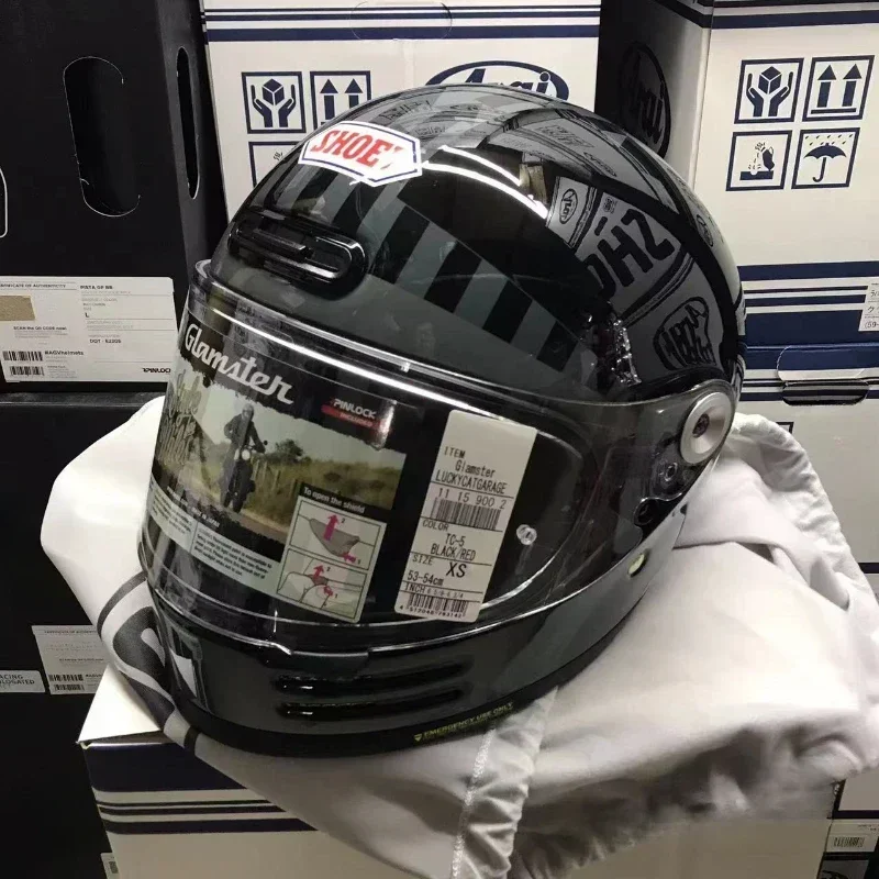 Shoei Glamster Retro Cruise Latte Free Climbing Motorycle Helmet Moto Retro Helmet Motorbike Riding Motocross Full Face Helmets