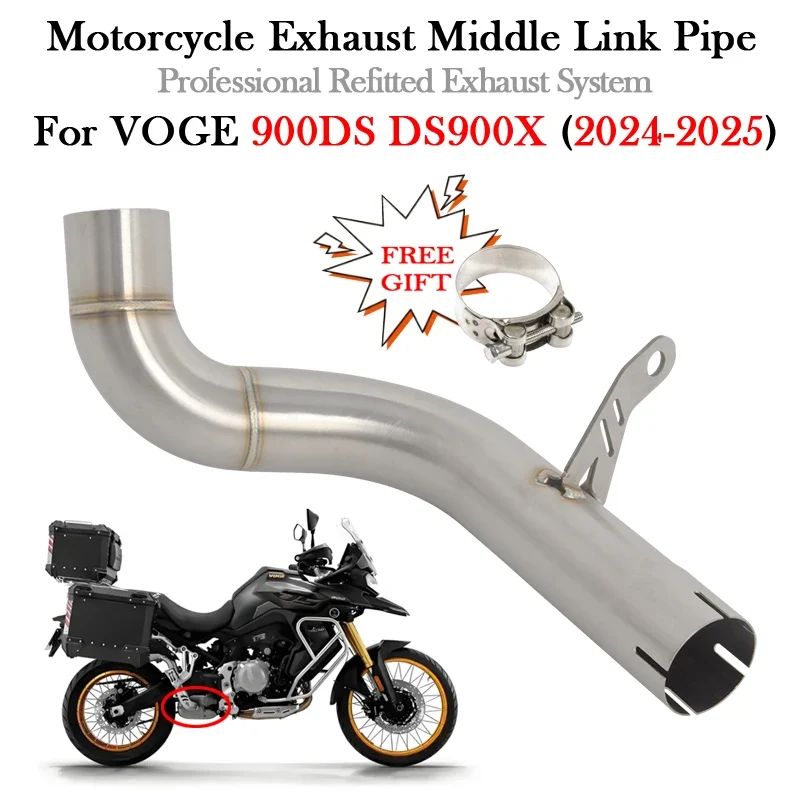 Slip On For VOGE 900DS DS900X DS900 900 DS X DSX 2024 2025 Years Motorcycle Exhaust Modify Escape Moto Muffler Middle Link Pipe