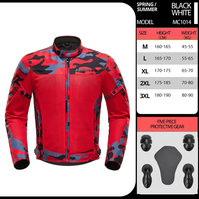 Men's Motorcycle Jacket Mesh Breathable Motorcycles Accessories Summer Jacket Biker Clothing Protective Jacket For Motorcyclist