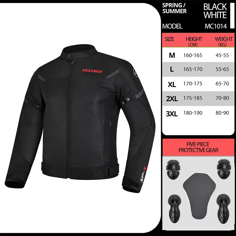 Men's Motorcycle Jacket Mesh Breathable Motorcycles Accessories Summer Jacket Biker Clothing Protective Jacket For Motorcyclist
