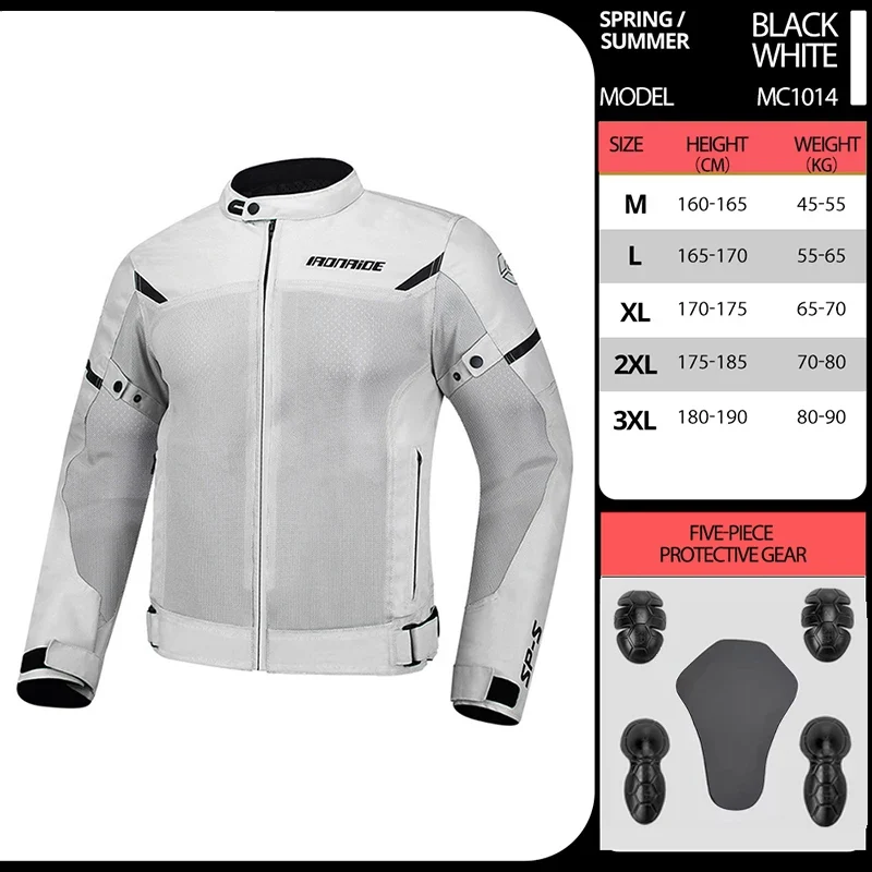 Men's Motorcycle Jacket Mesh Breathable Motorcycles Accessories Summer Jacket Biker Clothing Protective Jacket For Motorcyclist