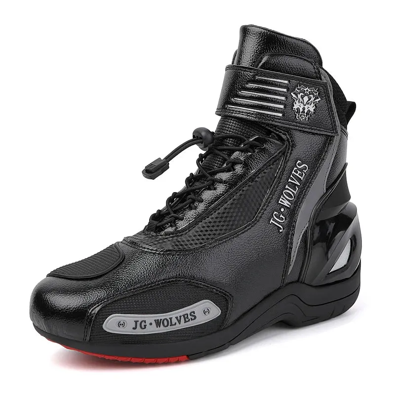 New Motorcross Riding Shoes Microfiber Men Women Motorcycle Racing Protective Ankle Boots Anticollision Non-slip New Moto Boots