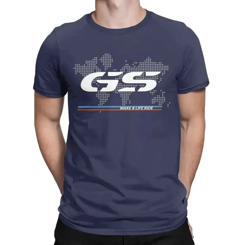 GS Motorcycle 1250 GS Exclusive for BMW Fans Motorrad R1250GS R1200 GS T-Shirt Men Women Cotton Tees Short Sleeve Unisex Tops