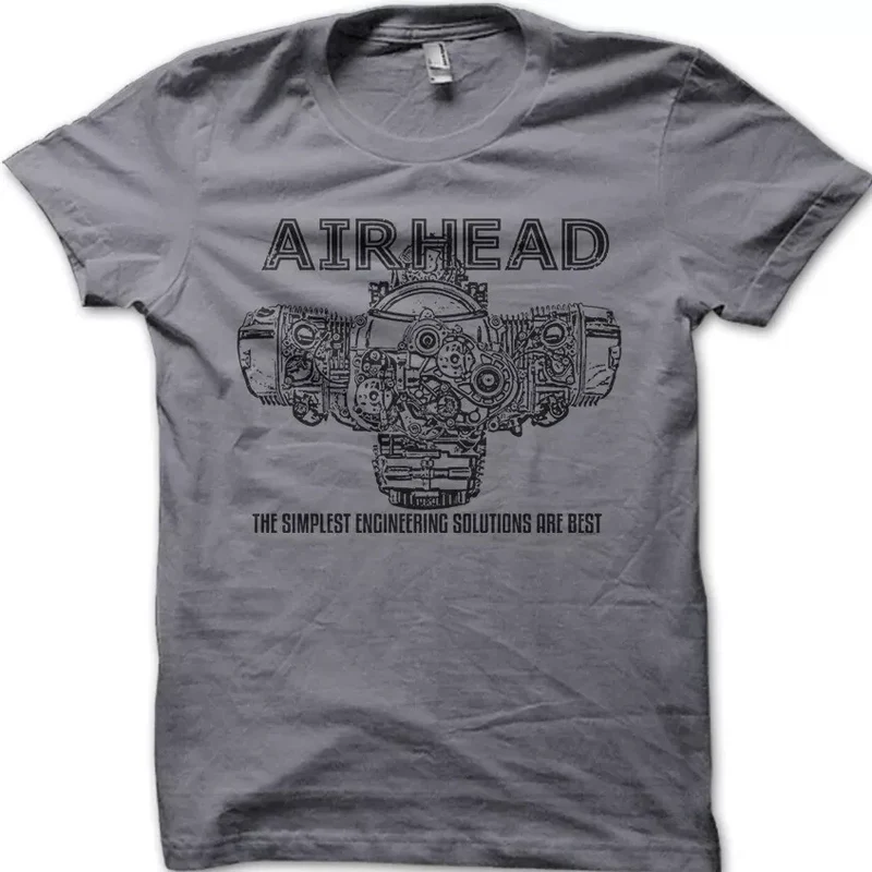 AIRHEAD Boxer bmw twin motorcycle R65 R75 R1200RT biker tshirt Motorcycle summer preferred high-quality cotton tops streetwear
