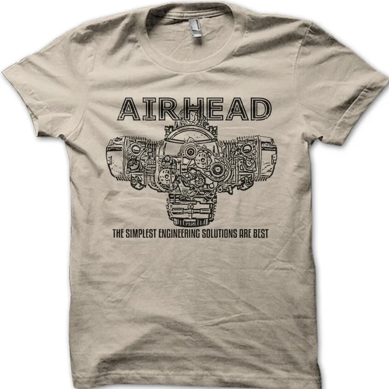 AIRHEAD Boxer bmw twin motorcycle R65 R75 R1200RT biker tshirt Motorcycle summer preferred high-quality cotton tops streetwear