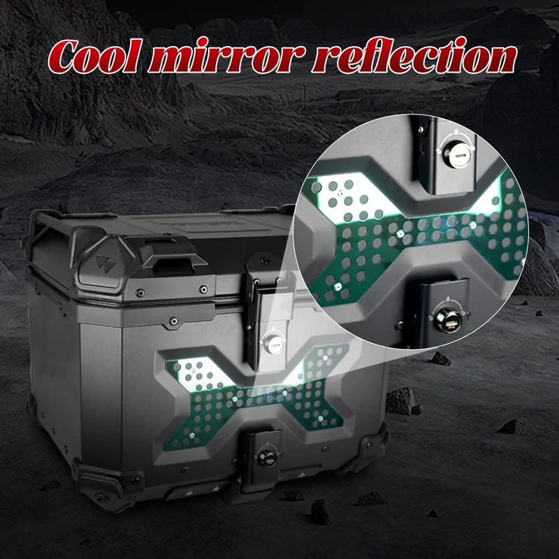 45/55/65L Aluminum Motorcycle Trunk Tail Box Universal Motorcycle Top Case Helmet Box Multi-function Motorcycle Rear Luggage