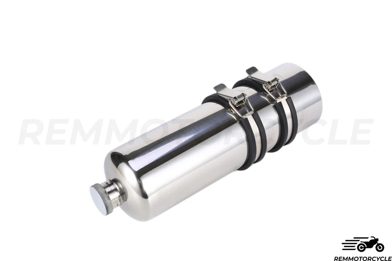 Reservoir additionnel moto type Bouteille Bouchon en aluminium 1.5 L avec support