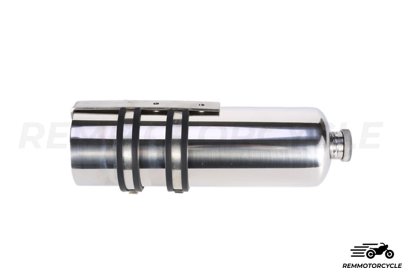 Reservoir additionnel moto type Bouteille Bouchon en aluminium 1.5 L avec support