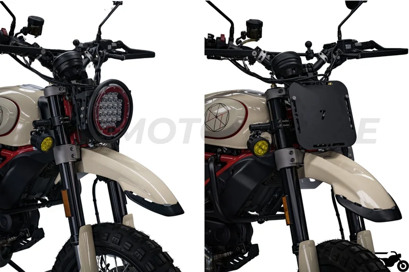 Phare avec Tête de fourche Ducati Scrambler & Desert Sled AVENTURE