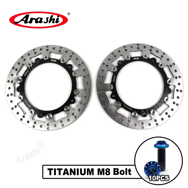 Arashi 2PCS For BMW R1200GS ABS 2013 2014 2015 2016 2017 2018 CNC Floating Front Brake Discs Rotors R 1200 GS R1200 Accessories