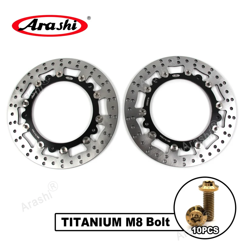 Arashi 2PCS For BMW R1200GS ABS 2013 2014 2015 2016 2017 2018 CNC Floating Front Brake Discs Rotors R 1200 GS R1200 Accessories