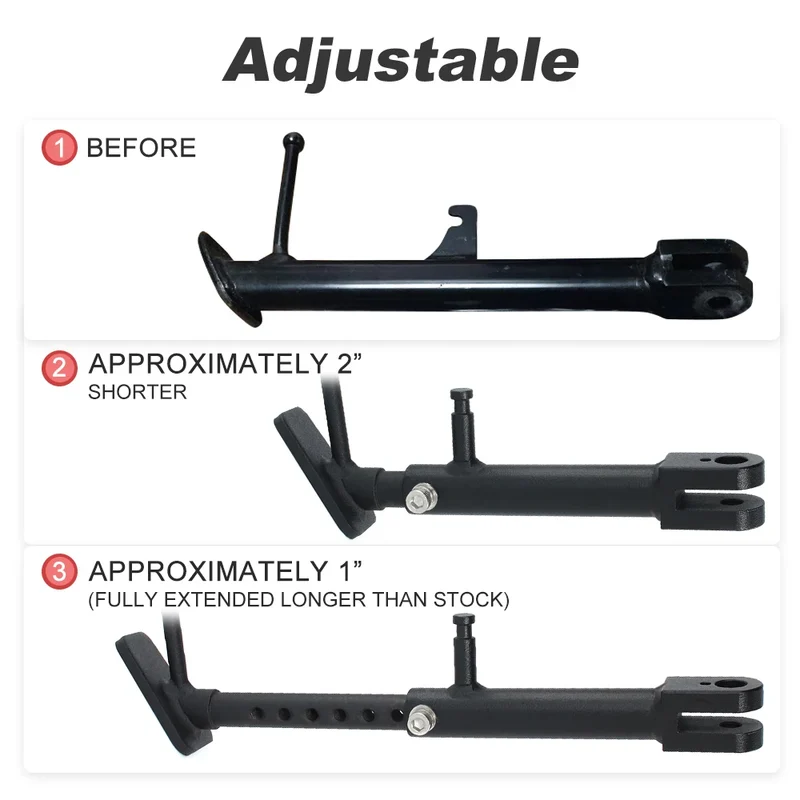 For HONDA CB500F CB500FA CBR500R CBR500RA CB500X / XA Kick Stand Parking Bracket Adjustable Kickstand Motorcycle Foot Side Stand