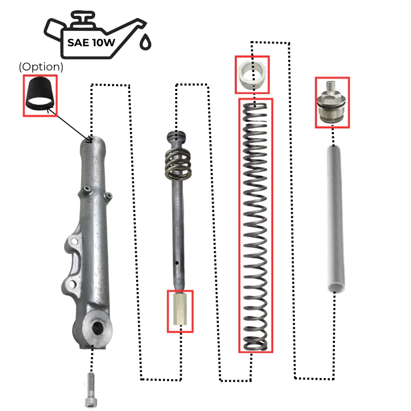 Kit réhaut et durcissement fourche Honda CL500