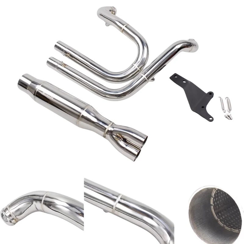 Ligne d’échappement inox Clubstyle Harley Dyna