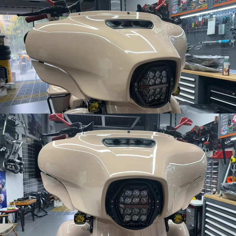 Phare LED en nid d’abeille pour Harley Street Glide