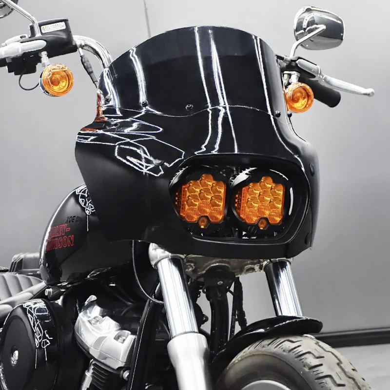 Carénage double optique Softail 2018+ avec pare-bris