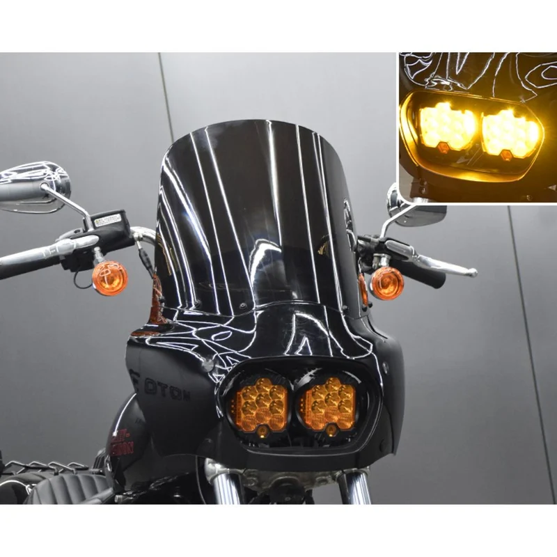 Carénage double optique Softail 2018+ avec pare-bris