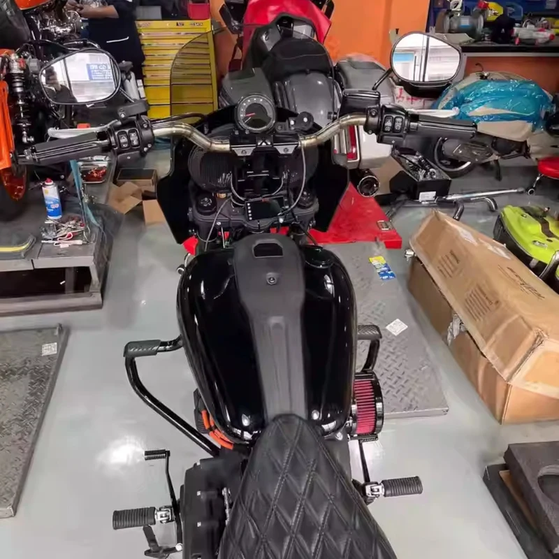 Guidon inox brut 1" Harley Softail & Touring