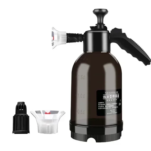 Car wash foam spray can Household hand-held car wash spray gardening air pressure spray foam pot 2L