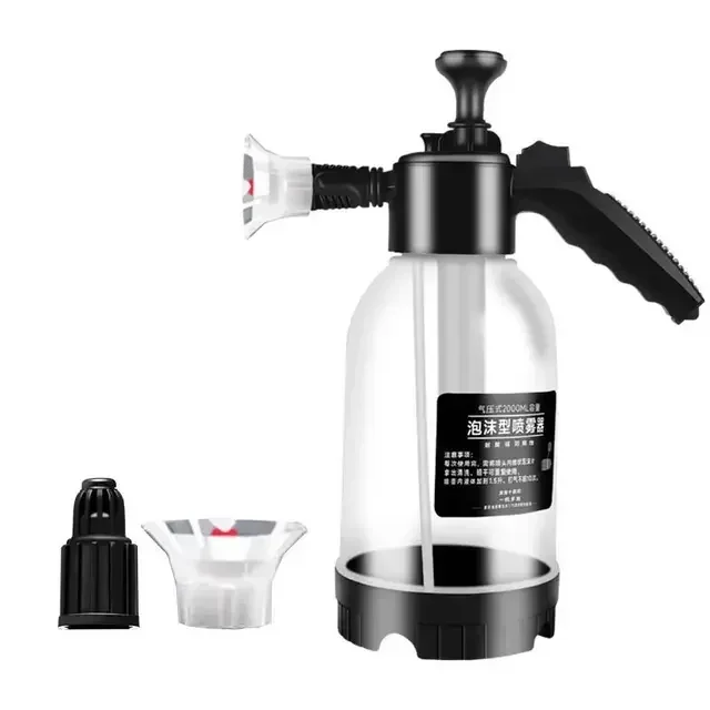 Car wash foam spray can Household hand-held car wash spray gardening air pressure spray foam pot 2L