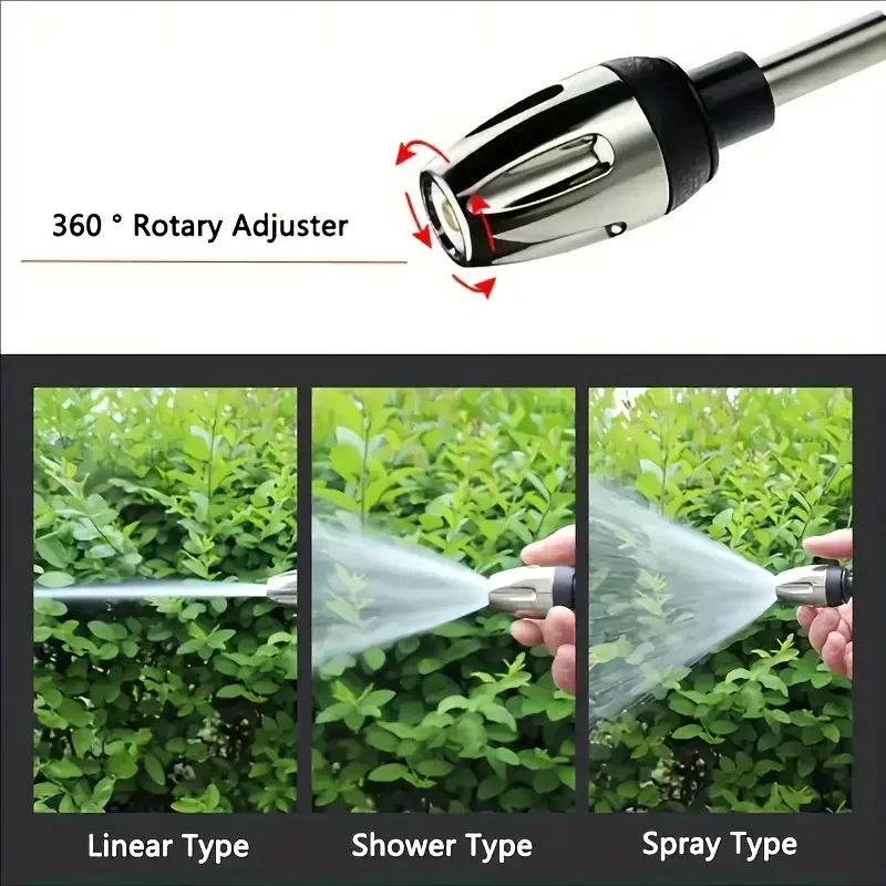 High Pressure Car Wash Foam Gun With Long Handle - Adjustable Nozzle For Cleaning, Watering And inflating Tires - includes Foam