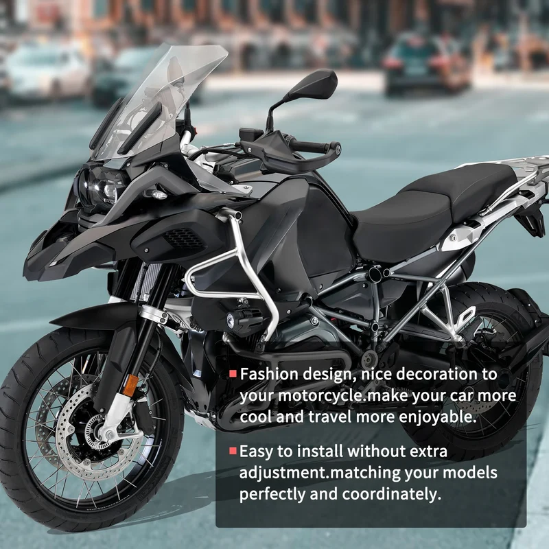 WOLFLINE Fuel Tank Side Deflector Windscreen Side Wind Deflector Panels For BMW R1200 R1250 GS ADV 2014-2024 Motorbike Parts