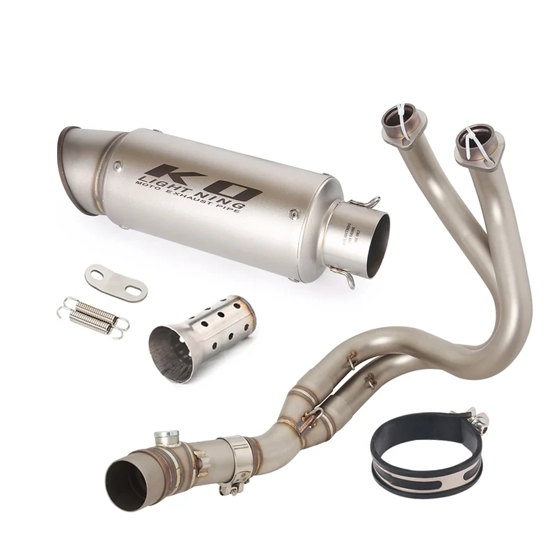 For Kawasaki Z650 Ninja 650 Versys 650 Z650RS Motorcycle Exhaust System Front Link PIpe Muffler Escape With Removable DB Killer