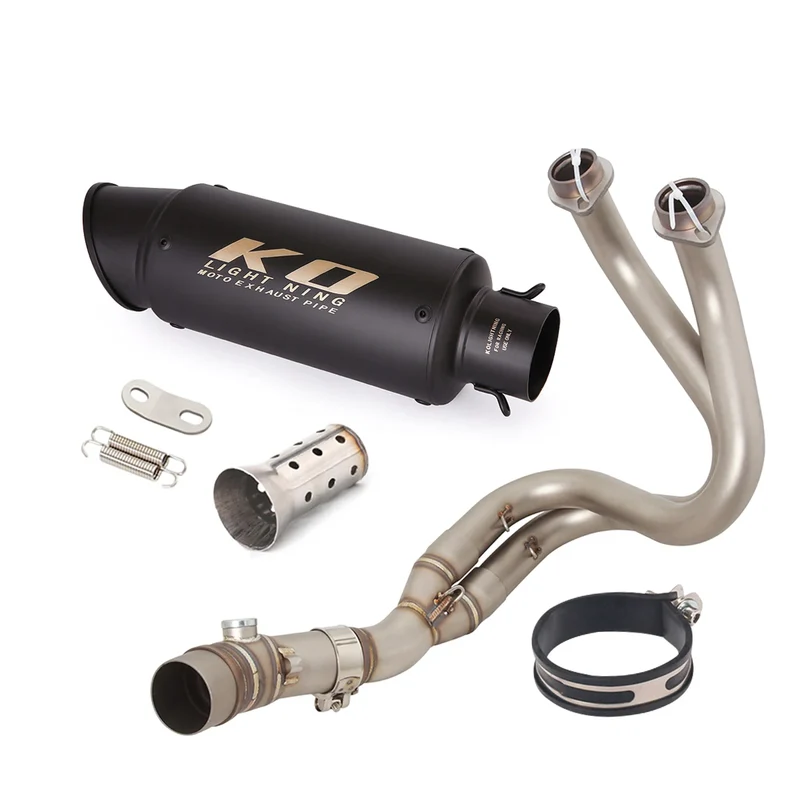 For Kawasaki Z650 Ninja 650 Versys 650 Z650RS Motorcycle Exhaust System Front Link PIpe Muffler Escape With Removable DB Killer