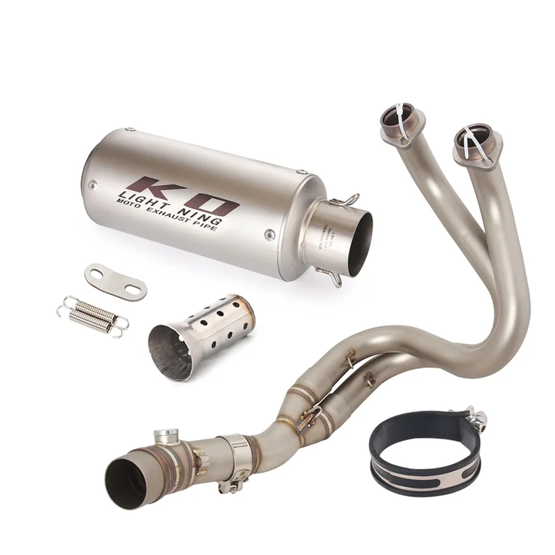 For Kawasaki Z650 Ninja 650 Versys 650 Z650RS Motorcycle Exhaust System Front Link PIpe Muffler Escape With Removable DB Killer