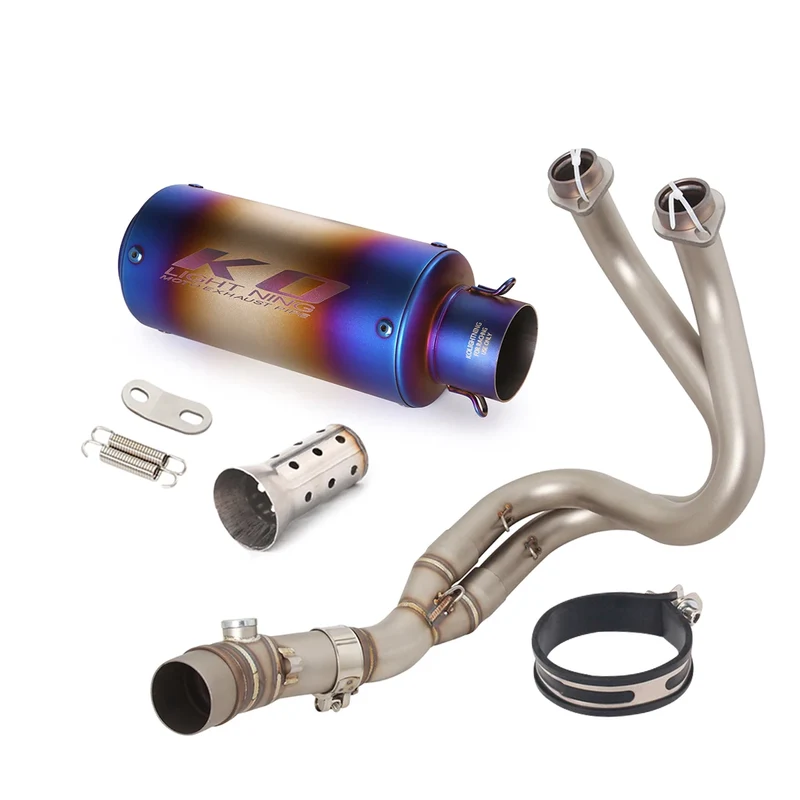 For Kawasaki Z650 Ninja 650 Versys 650 Z650RS Motorcycle Exhaust System Front Link PIpe Muffler Escape With Removable DB Killer