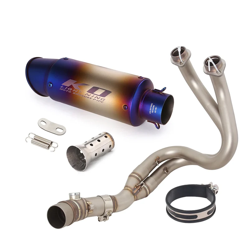For Kawasaki Z650 Ninja 650 Versys 650 Z650RS Motorcycle Exhaust System Front Link PIpe Muffler Escape With Removable DB Killer