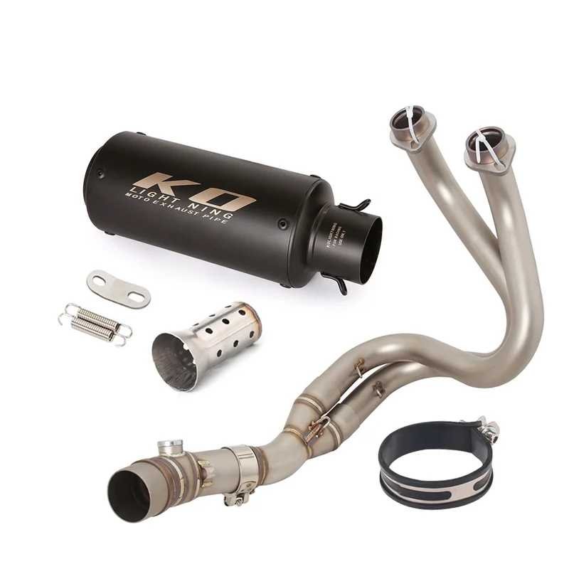 For Kawasaki Z650 Ninja 650 Versys 650 Z650RS Motorcycle Exhaust System Front Link PIpe Muffler Escape With Removable DB Killer