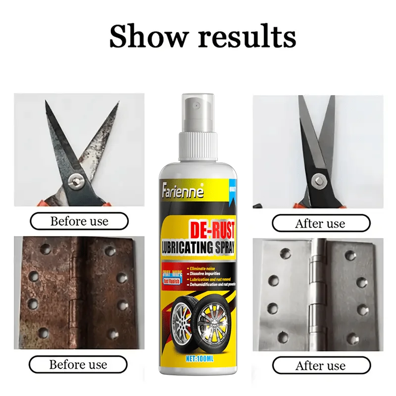 Universal Rust Remover Revitalizing Spray for Car Wheels & Metal Surfaces, Strong Decontamination, Smooth & Reliable